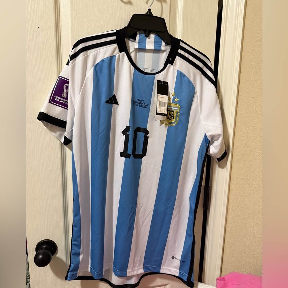 Adidas Messi Argentina Final World Cup Jersey Limited edition size Large